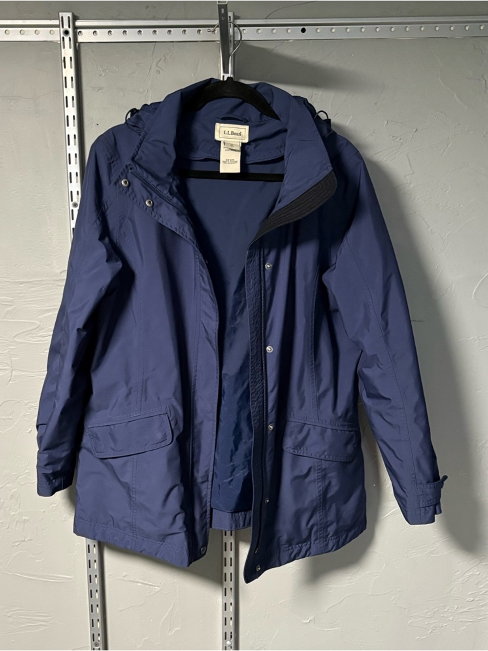 L.L. Bean Navy Hooded Utility Jacket